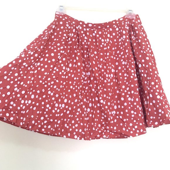 Forever 21 Coral Polka Dot Circle Skirt - Picture 2 of 8